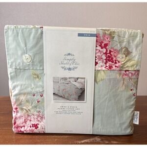 Rachel Ashwell Simply Shabby Chic HYDRANGEA Blue Floral Duvet Set - Twin